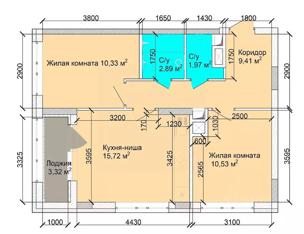 3-к кв. Кемеровская область, Кемерово ул. 1-я Линия, 24 (54.2 м) - Фото 1