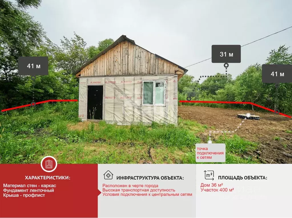 Дом в Хабаровский край, Хабаровск ул. Воспоминаний, 6 (32 м) - Фото 0