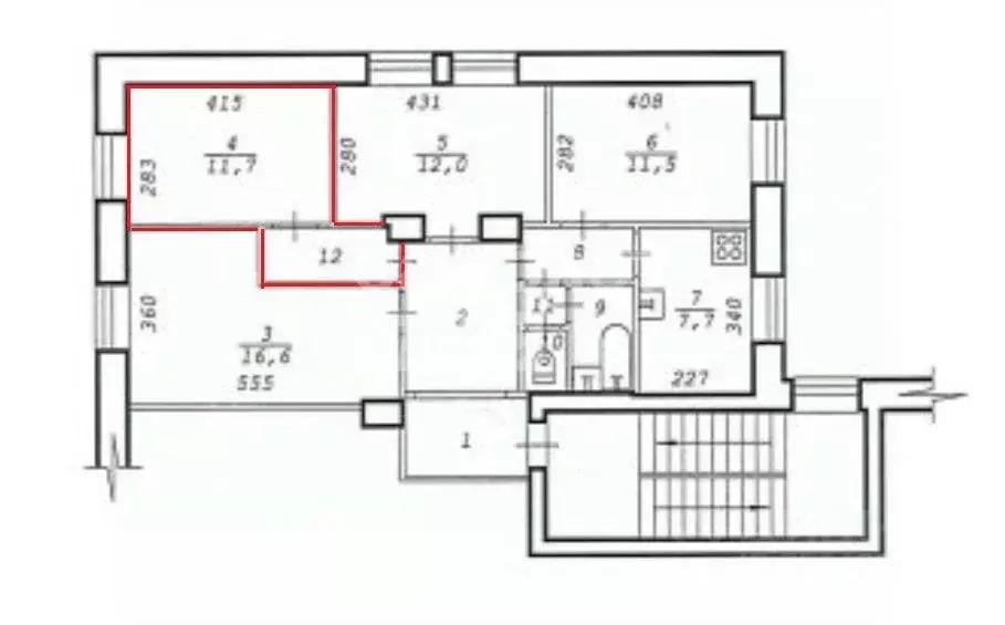 Комната Новосибирская область, Новосибирск Бетонная ул., 11 (12.9 м) - Фото 1