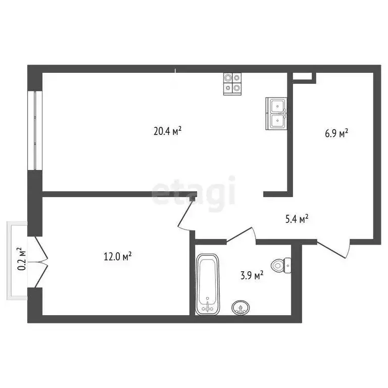 2-комнатная квартира: Москва, улица Барклая, 6Ак1 (49 м) - Фото 0