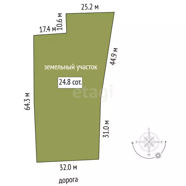 Участок в Тюменский район, деревня Ушакова (24.76 м) - Фото 0