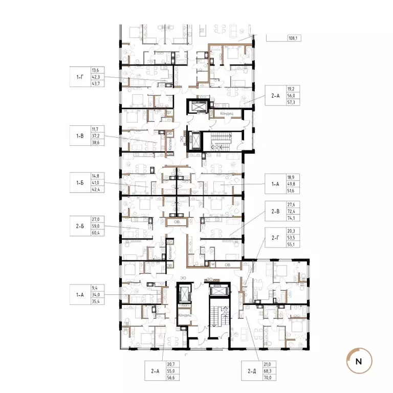 1-комнатная квартира: Череповец, Рыбинская улица, 69 (38.6 м) - Фото 2