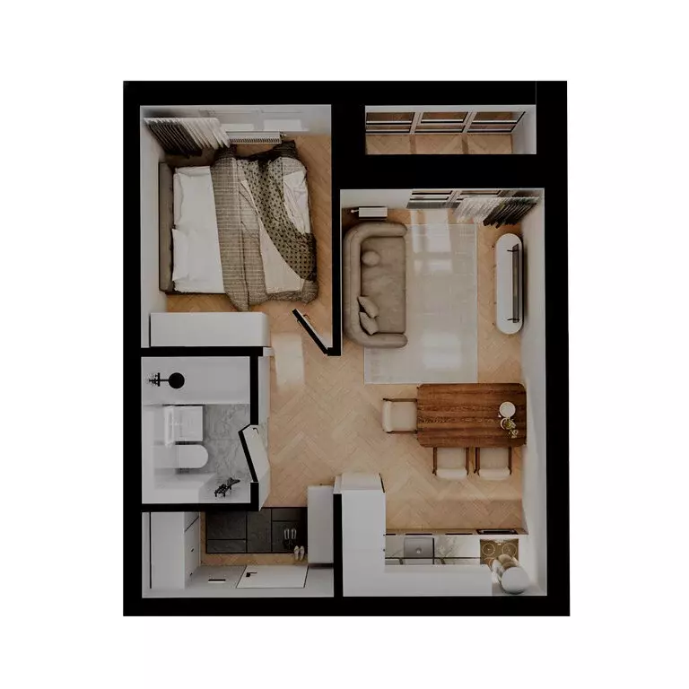 2-комнатная квартира: Челябинская область, Южноуральск (36.1 м) - Фото 2