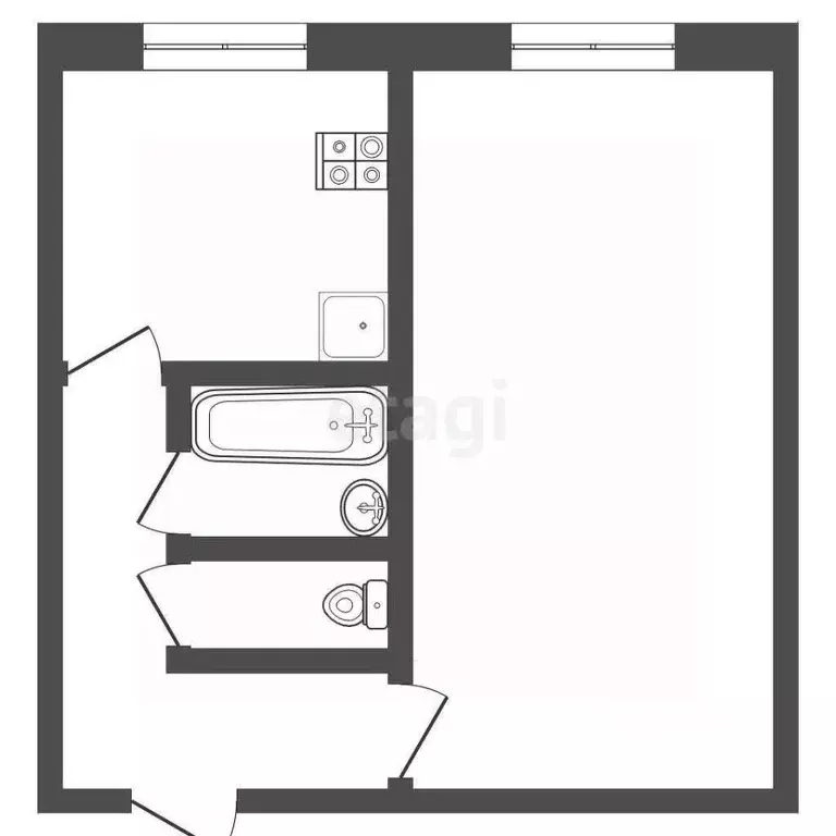 1-к кв. Мордовия, Саранск городской округ, Николаевка рп ул. ... - Фото 2
