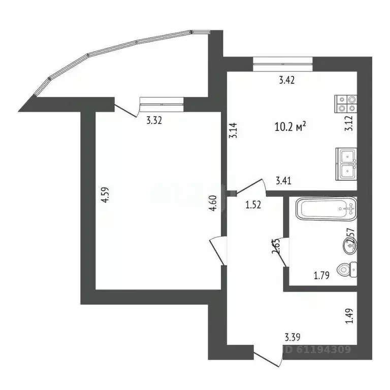 1-к кв. Мордовия, Саранск ул. Тавлинская Набережная, 3 (36.0 м) - Фото 1