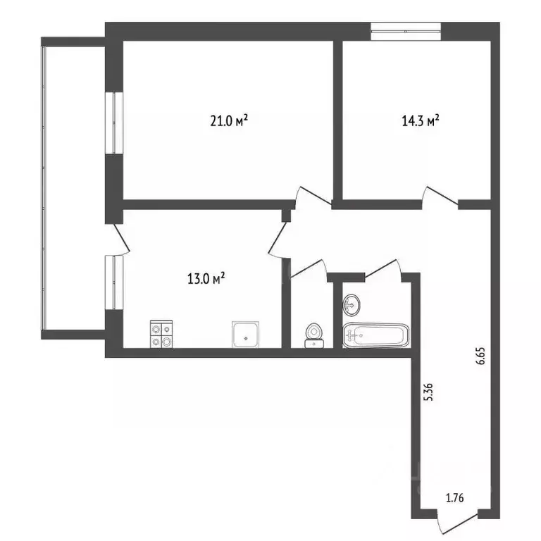 2-к кв. Мордовия, Саранск ул. Щорса, 18 (68.3 м) - Фото 1