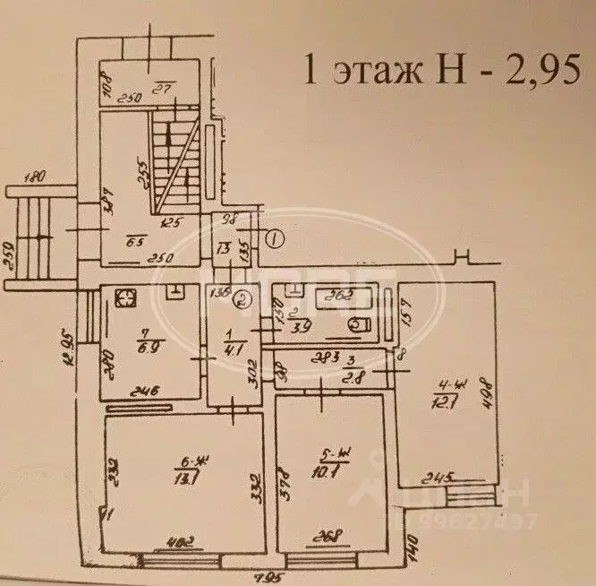 3-к кв. Калининградская область, Багратионовск Пограничная ул., 60 ... - Фото 2