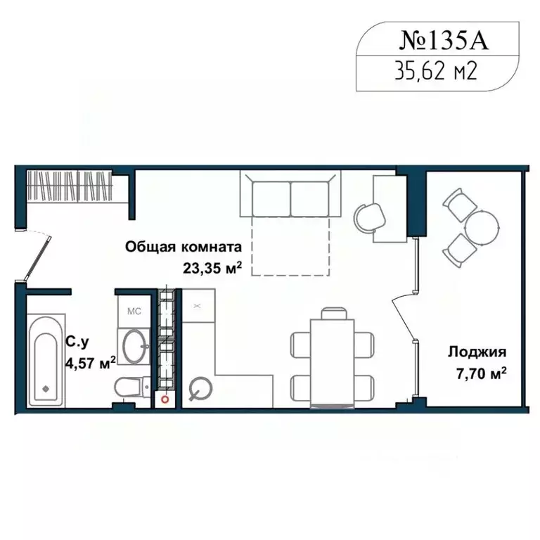 1-к кв. Севастополь ул. Летчиков, 10к4 (35.4 м) - Фото 0