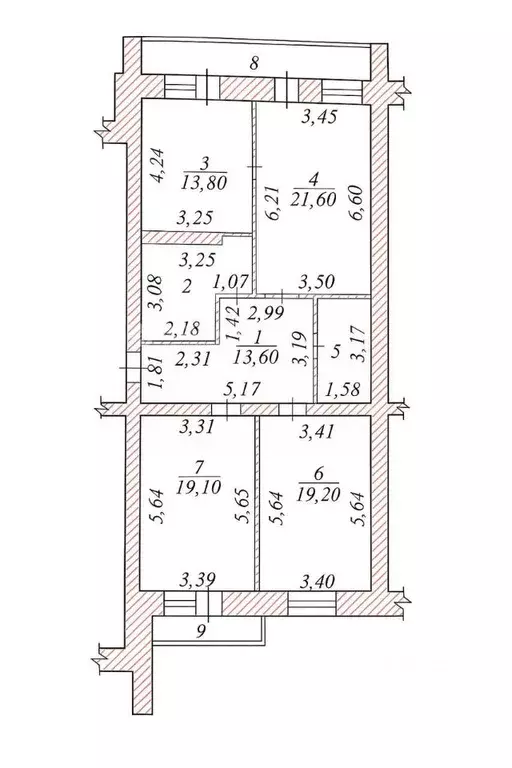 3-к кв. Чувашия, Чебоксары ул. Мате Залка, 13 (101.0 м) - Фото 1