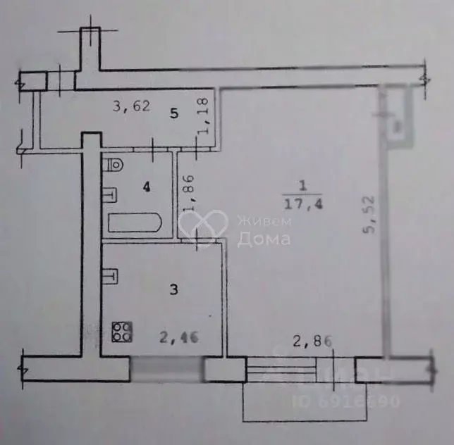 1-к кв. Волгоградская область, Волгоград ул. Качинцев, 88Б (30.5 м) - Фото 2
