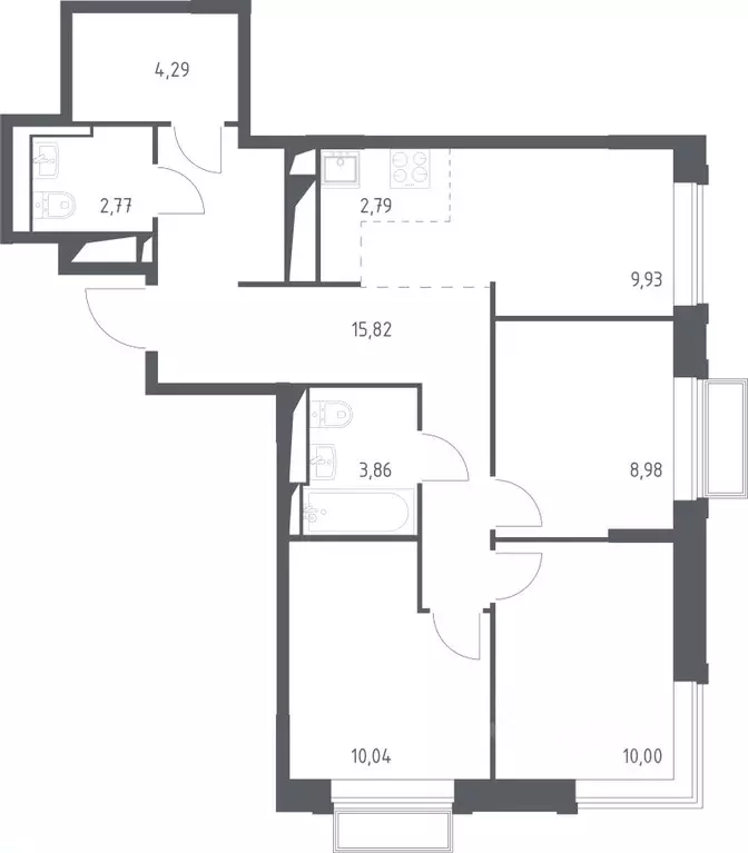 3-к кв. Московская область, Мытищи Трудовая ул., 29 (68.6 м) - Фото 1