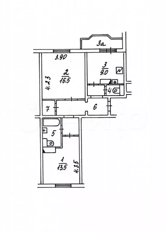 2-к. квартира, 57 м, 6/9 эт. - Фото 0
