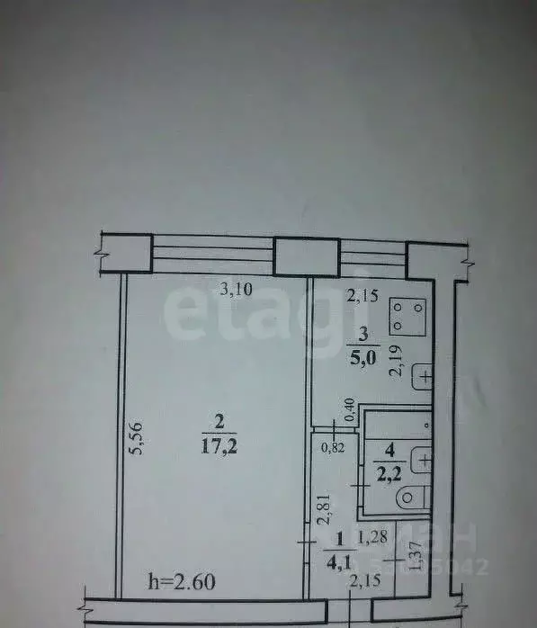 1-к кв. Забайкальский край, Чита ул. Нечаева, 24 (28.5 м) - Фото 1