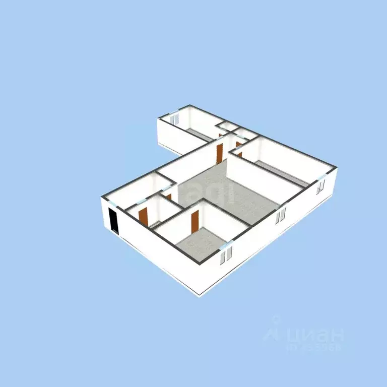 3-к кв. Белгородская область, Губкин ул. Белинского, 5 (54.3 м) - Фото 2