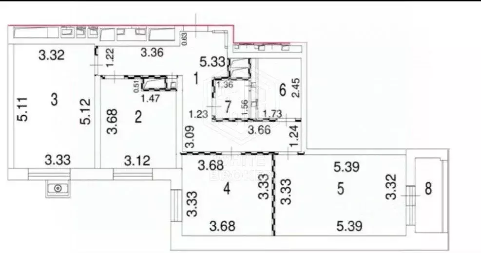 3-к кв. Москва Открытое ш., 14А (82.0 м) - Фото 2