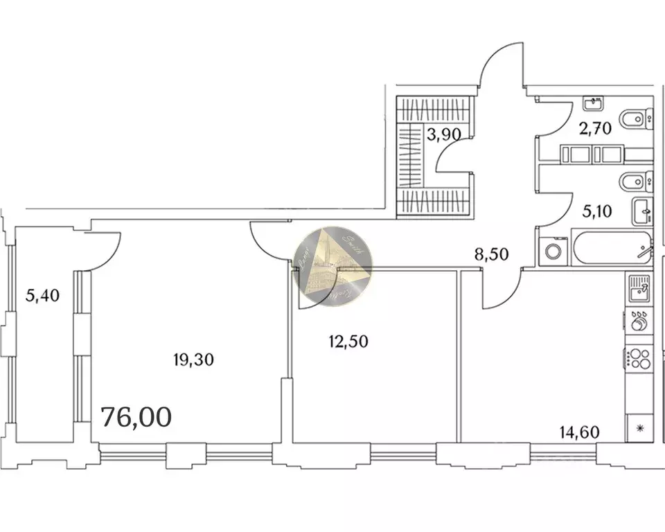 2-к кв. Санкт-Петербург Планерная ул., 99 (76.0 м) - Фото 2