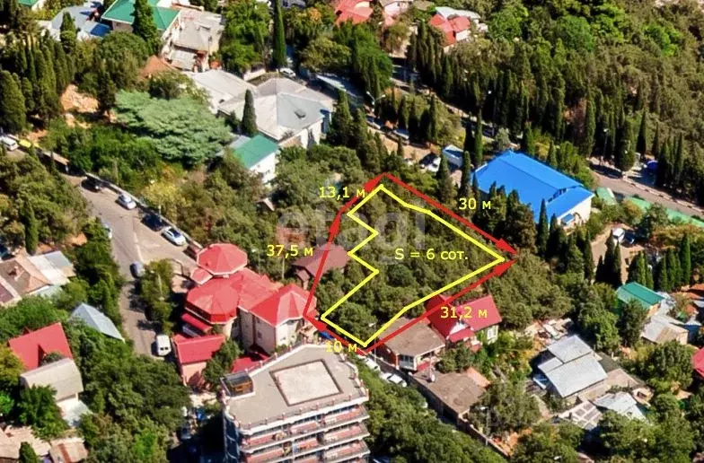 Участок в Крым, Ялта муниципальный округ, Симеиз пгт ул. ... - Фото 1