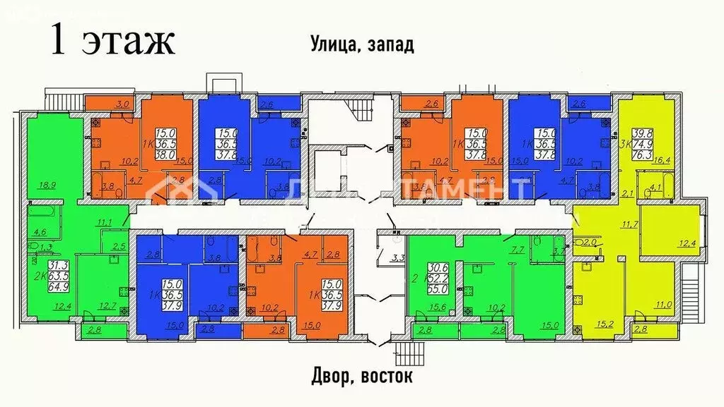 1-комнатная квартира: деревня Бухарово, 1И (39 м) - Фото 1