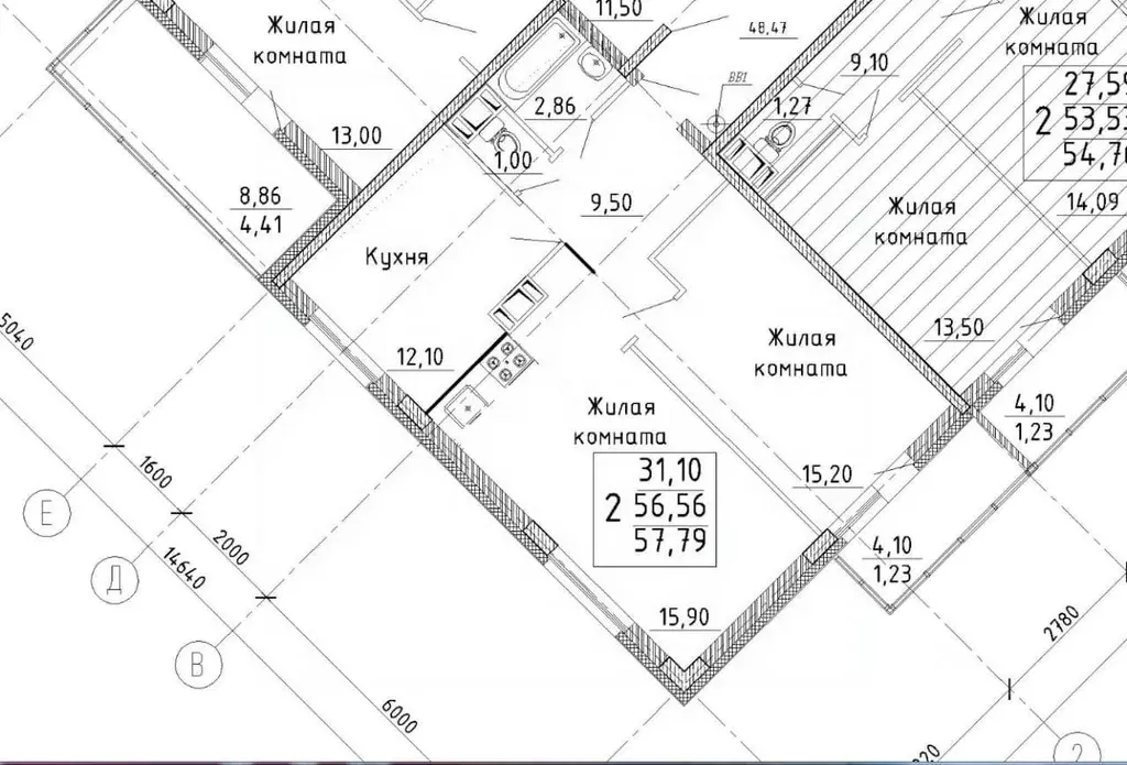 2-к кв. Ленинградская область, Мурино Всеволожский район, бул. ... - Фото 2