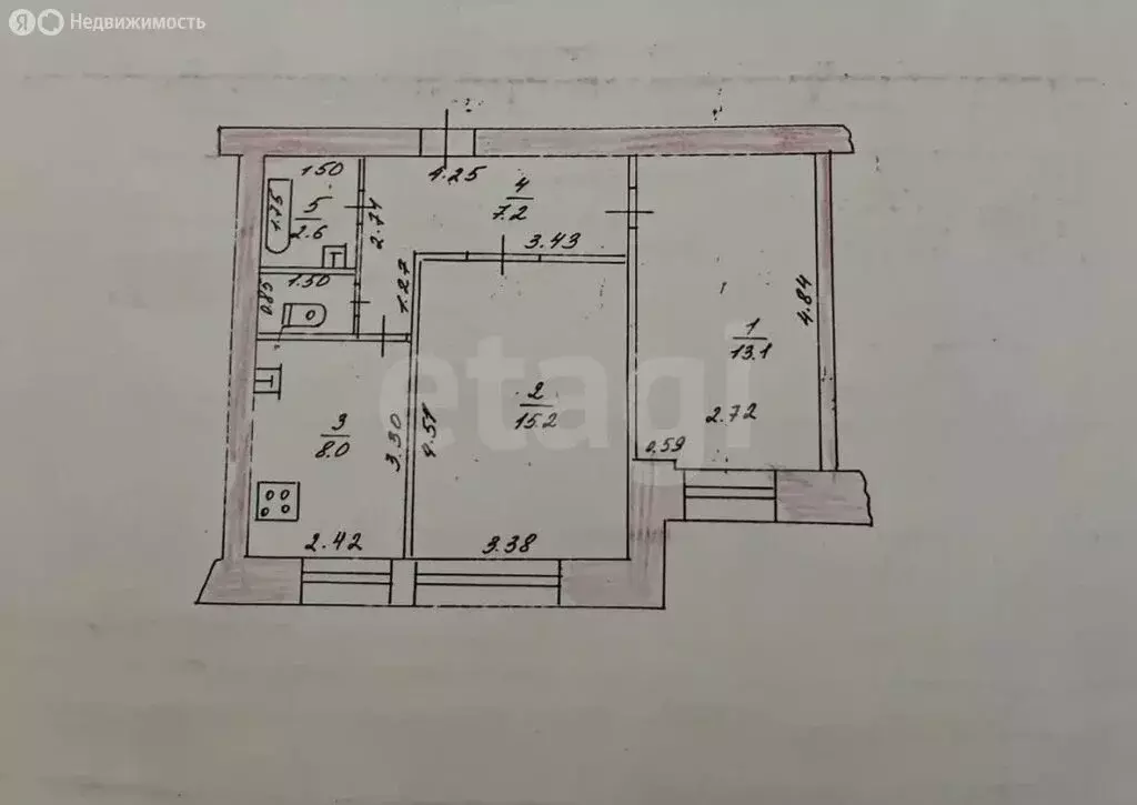 2-комнатная квартира: Казань, улица Академика Губкина, 31А (47.4 м) - Фото 1