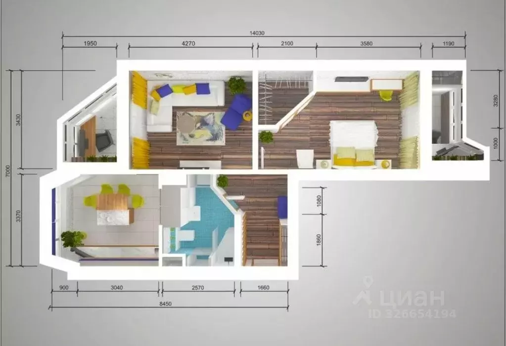 2-к кв. Москва Новозаводская ул., 8К3 (60.0 м) - Фото 2