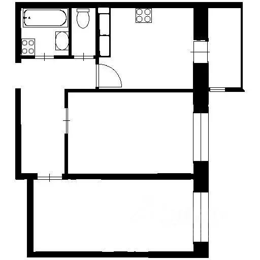 2-к кв. Ленинградская область, Всеволожский район, пос. Бугры бул. ... - Фото 2