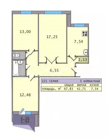 3-к. квартира, 65 м, 8/9 эт. - Фото 0