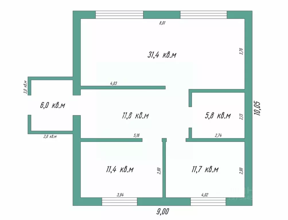 Дом в Рязанская область, Рязанский район, Дубровическое с/пос, с. ... - Фото 2