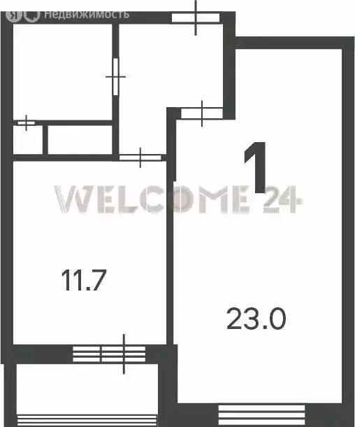 1-комнатная квартира: Москва, Фестивальная улица, 15к2 (43.4 м) - Фото 1