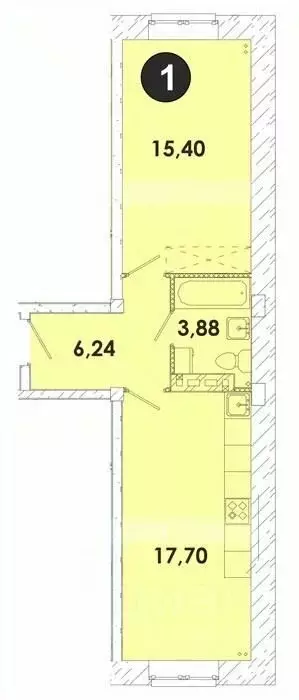 1-к кв. Иркутская область, Иркутский муниципальный округ, пос. ... - Фото 1