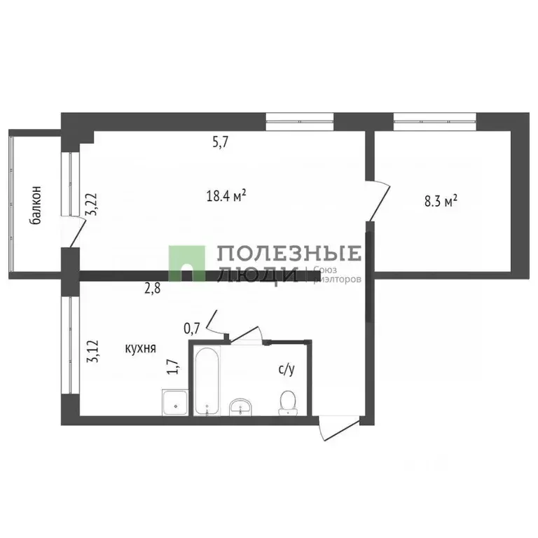 2-к кв. Красноярский край, Красноярск ул. 2-я Краснофлотская, 9 (46.5 ... - Фото 2