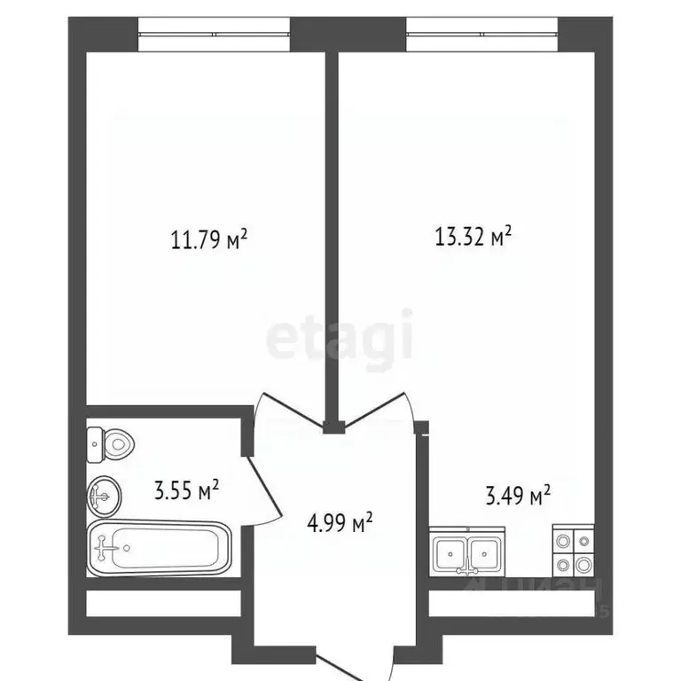 2-к кв. Московская область, Красногорск ул. Александровская, 4 (36.94 ... - Фото 1