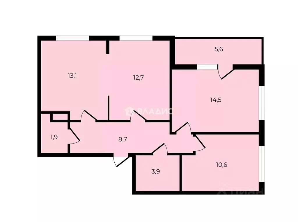 3-к кв. Санкт-Петербург Ленинский просп., 43 (65.0 м) - Фото 2