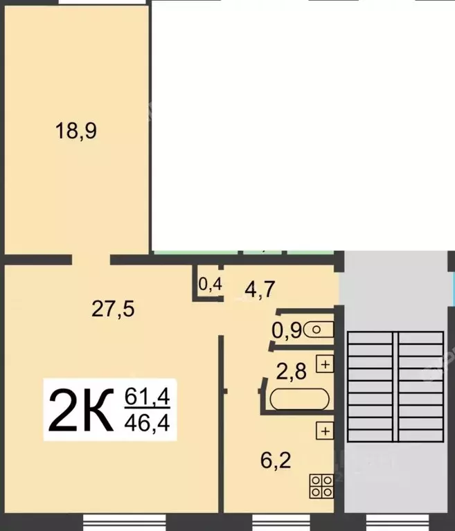 2-к кв. Нижегородская область, Нижний Новгород Тургайский пер., 2А ... - Фото 1