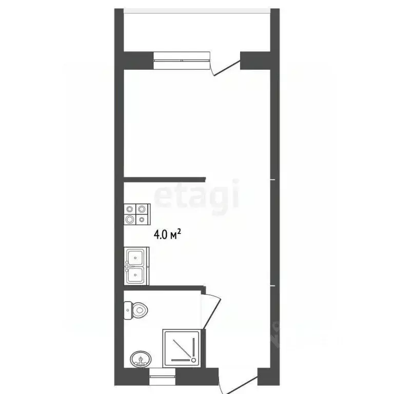 1-к кв. Севастополь с. Орловка, ш. Качинское, 35/9 (22.9 м) - Фото 1