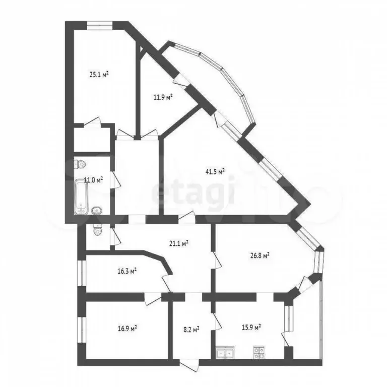 4-к. квартира, 211 м, 5/7 эт. - Фото 0
