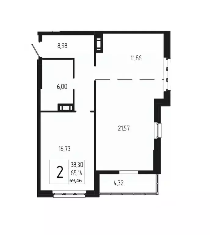 2-к кв. Волгоградская область, Волгоград бул. 30-летия Победы, 30 ... - Фото 1