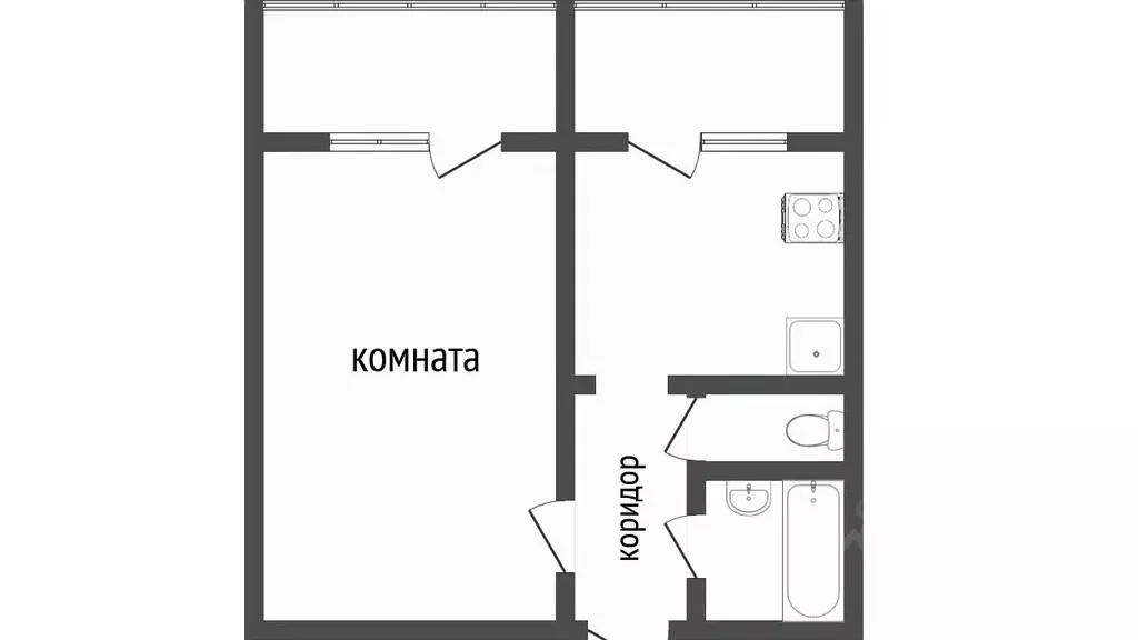 1-к кв. Воронежская область, Воронеж ул. Владимира Невского, 28 (32.5 ... - Фото 1