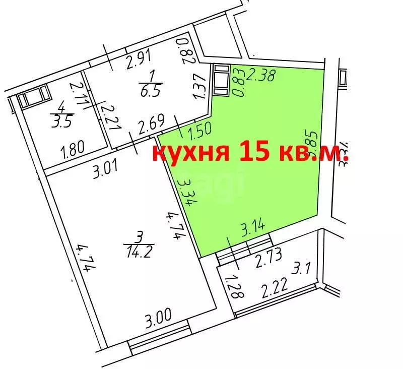 1-комнатная квартира: Санкт-Петербург, улица Чирикова, 5 (39 м) - Фото 0