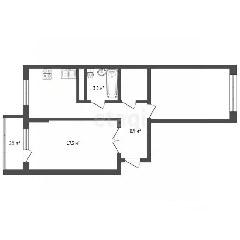 2-к кв. Московская область, Дмитров Оборонная ул., 30 (61.3 м) - Фото 2