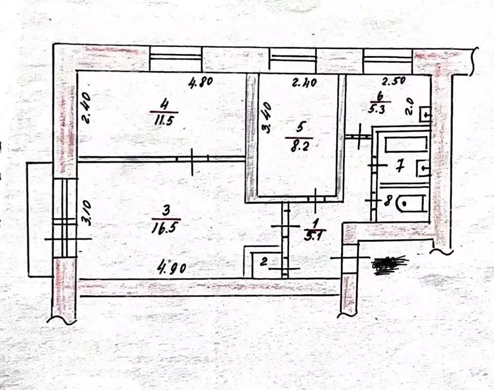 3-к кв. Татарстан, Набережные Челны пос. ГЭС, 5-й комплекс, 8 (51.4 м) - Фото 2