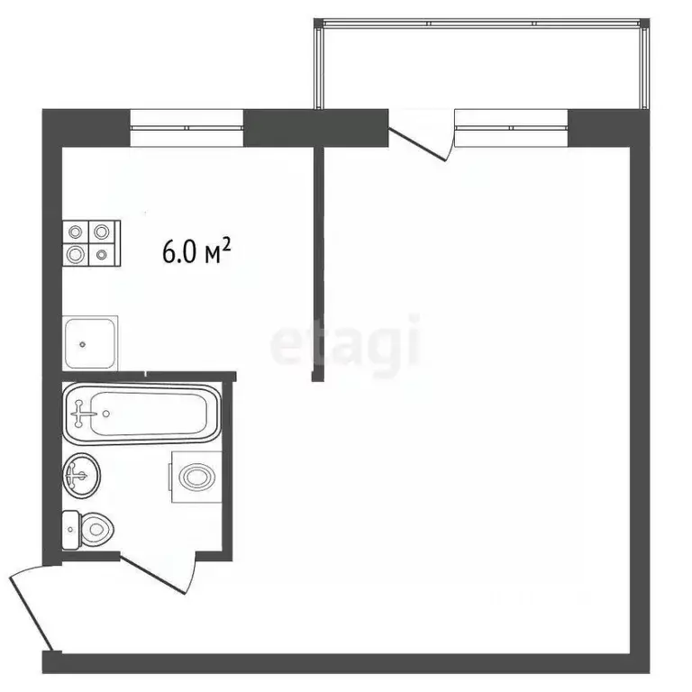 1-к кв. Владимирская область, Муром ул. Мечникова, 8 (30.2 м) - Фото 1