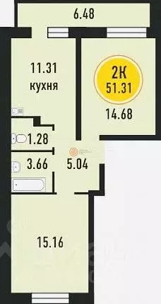 2-к кв. Тюменская область, Тюмень ул. Газопромысловая, 8 (51.31 м) - Фото 2