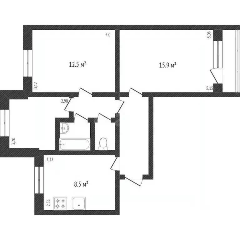 3-к кв. Белгородская область, Белгород ул. Победы, 83 (61.1 м) - Фото 1