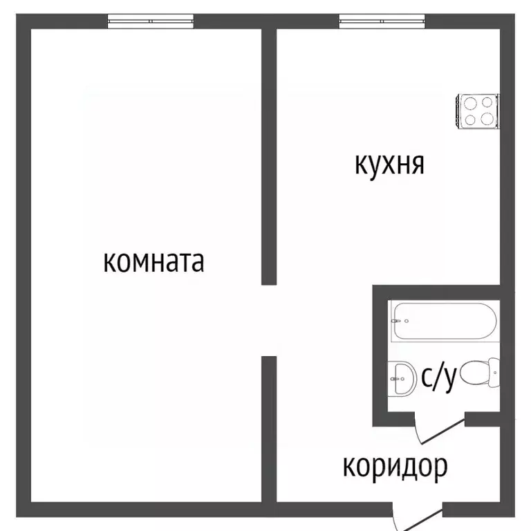 1-к кв. Курганская область, Курган ул. Карла Маркса, 117 (31.2 м) - Фото 2