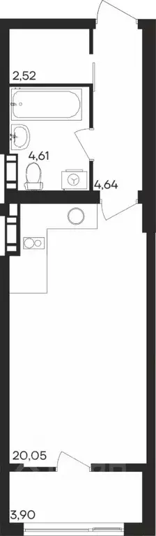 Студия Мурманская область, Мурманск Первомайский округ,  (35.72 м) - Фото 0