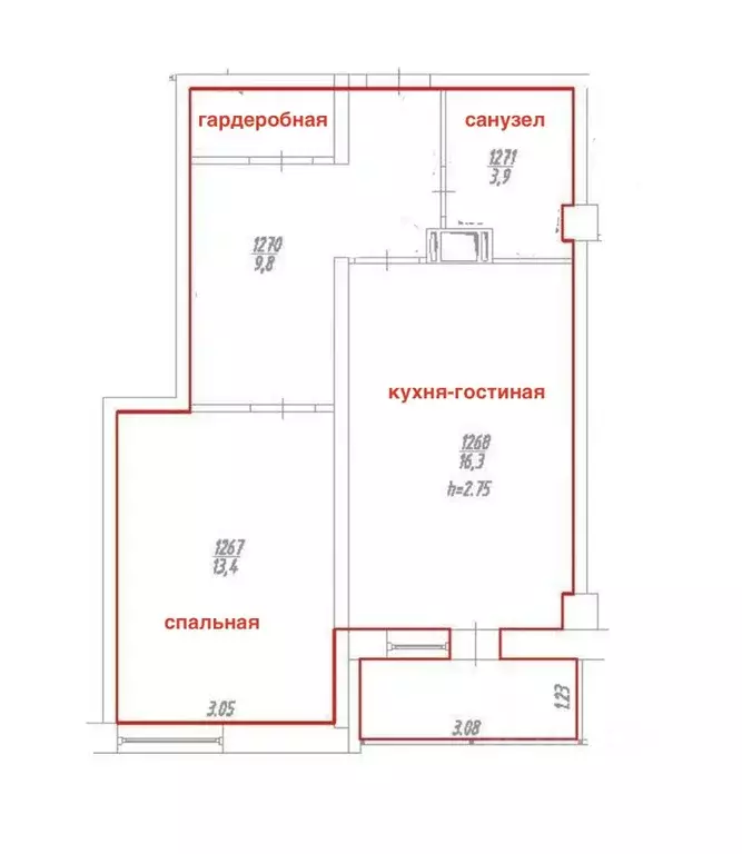 2-к кв. Санкт-Петербург Пулковское ш., 14Г (47.2 м) - Фото 0