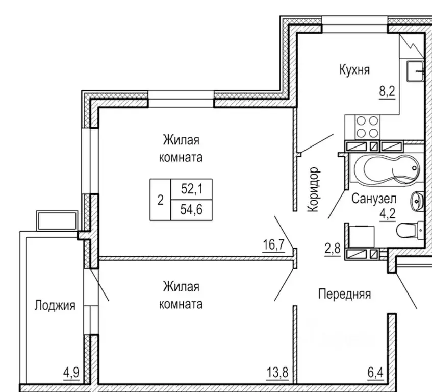 2-к кв. Приморский край, Артем ул. Кирова, 78Бк2 (54.7 м) - Фото 0