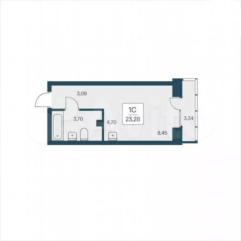 Квартира-студия, 23,3 м, 16/25 эт. - Фото 0