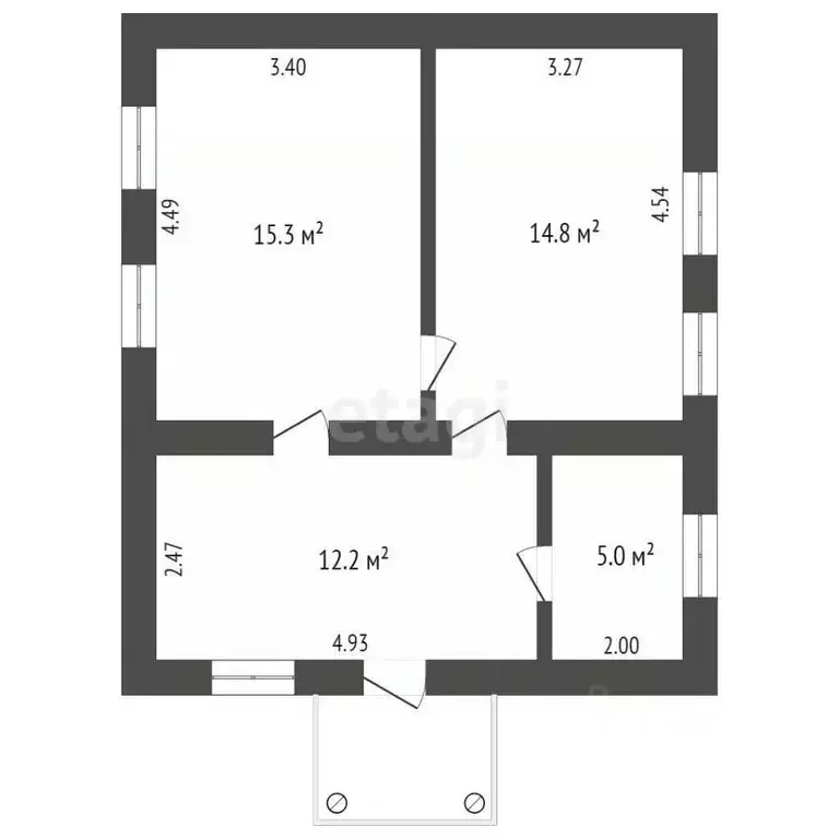 Дом в Крым, Бахчисарай ул. Македонского, 81 (47 м) - Фото 1